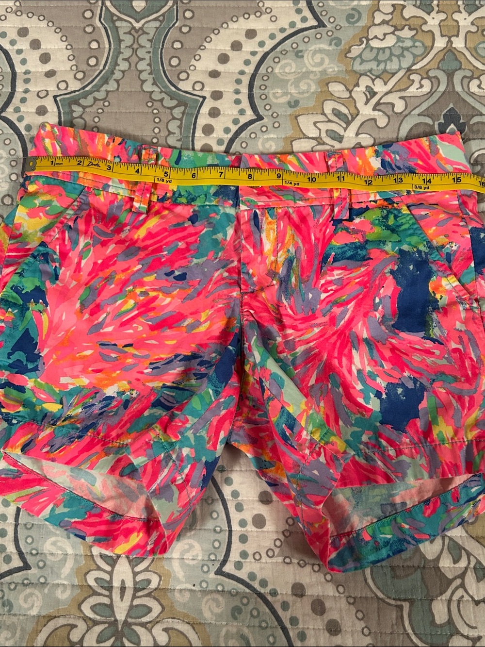 Lilly Pulitzer Callahan Neon Pink Multi-Color Floral Print Shorts - Picture 8 of 12